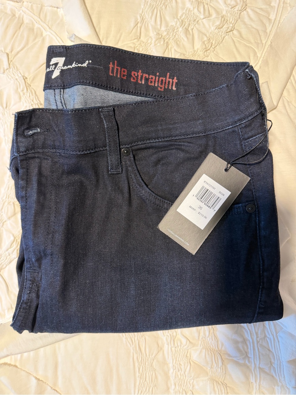 7 For All Mankind The Straight Men’s Jeans - Dark Blue